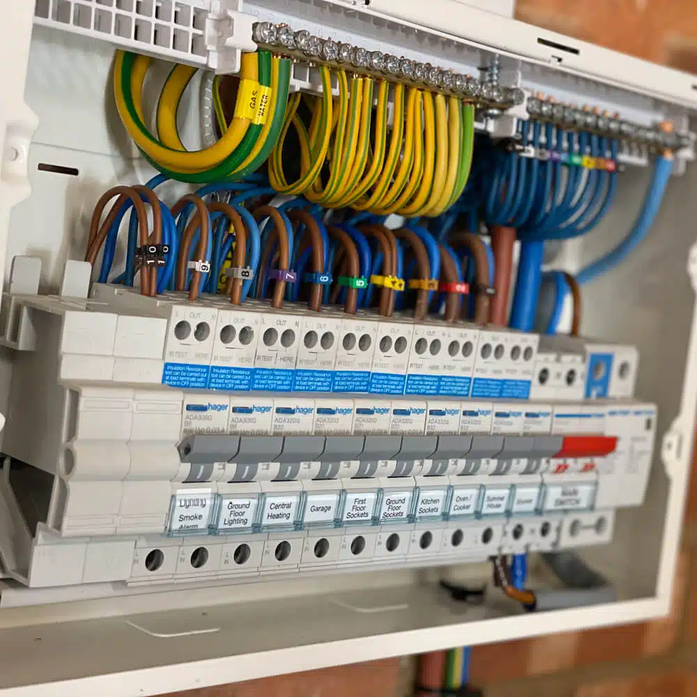 neatly rewired fusebox